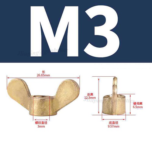 Tuercas de mariposa de latón para pulgar para pernos y tornillos M3 M4 M5 M6 M8 M10 M12 - Imagen 7 de 13