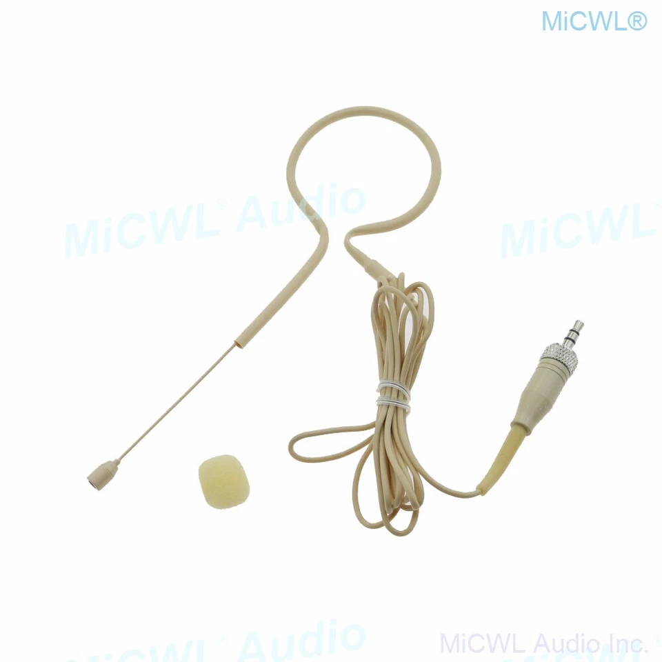 SL HeadMic Headset Microphone For Sennheiser G2 G3 G4 Wireless 3.5mm Lock Beige - Image 2 of 3