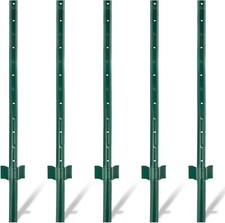 Fence Posts 4Feet 5Pack Heavy Duty Metal Fence Post U-Channel Steel Fence U-Post