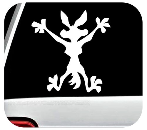 Wile E Coyote Decal Car Window Road Runner Vinyl Splat Sticker Wiley Roadrunner - Picture 1 of 2