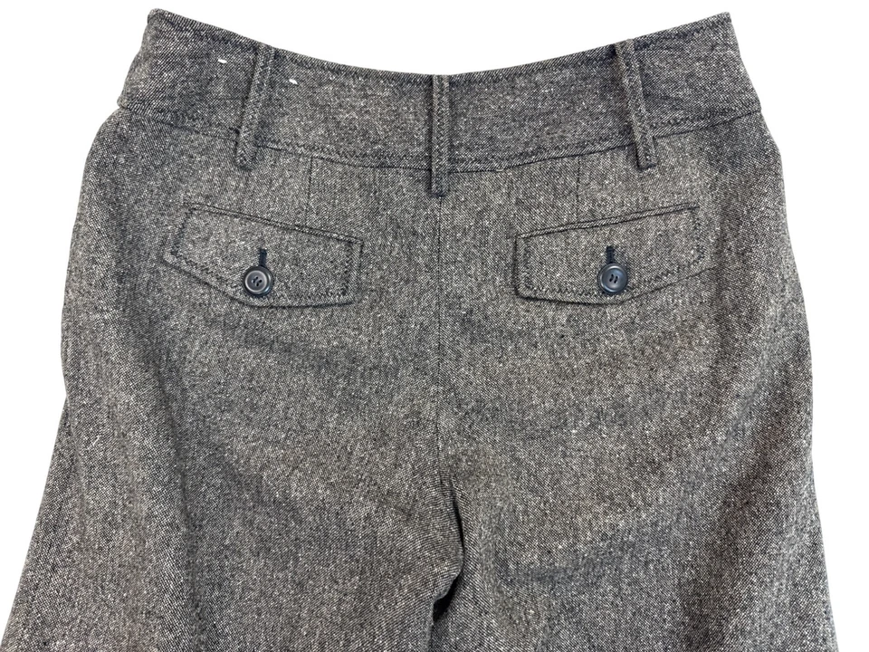 Pantalones para mujer Ann Taylor Loft gris mezcla de lana pierna ancha con cierre de gancho talla 6 Foto 4 de 4