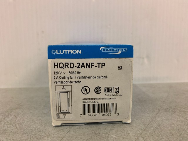Lutron Hqrd 2anf Tp 2 A Ceiling Fan Switch New She1b For Sale