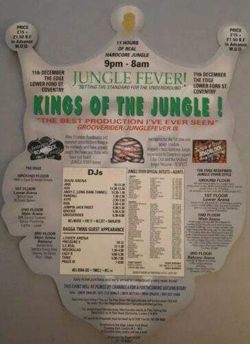 Jungle fever 11.12.93 rave flyer & ticket @ the edge Coventry - Picture 4 of 5