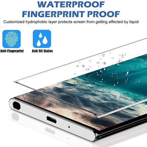 3X Full Cover Tempered Glass Screen Protector For Samsung S23 Ultra S22 S21 S20 - Picture 9 of 12