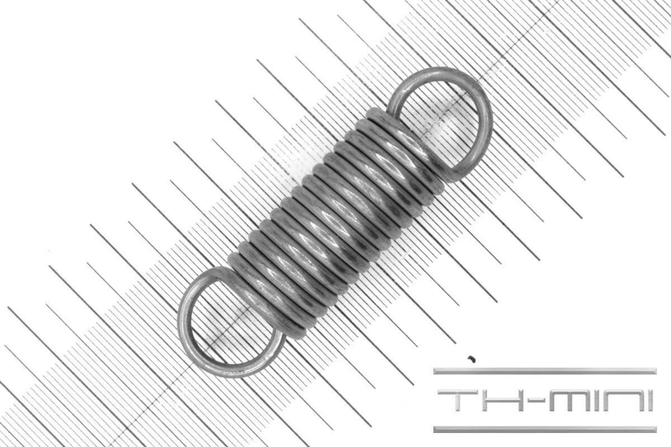 GUTEKUNST FEDERN Zug-Feder 2,5mm Haken Öse 18,5x62mm 22,8kg Spiral Edel-stahl rostfrei Metall