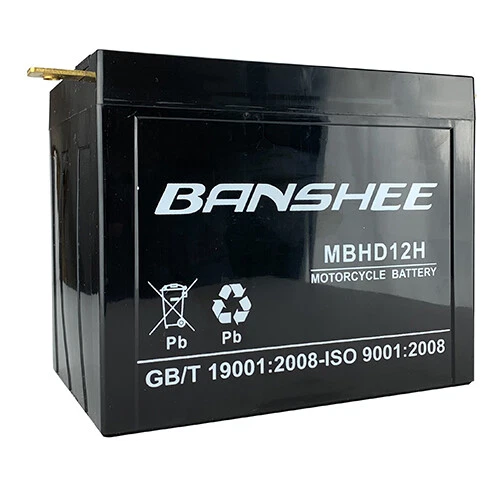 Banshee YHD-12 AGM Battery – Maintenance-Free For 1965-1984 Harley Electra Glide Foto 2 de 4