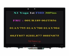 Lenovo Thinkpad X1 Yoga FRU: 01AY700 LED LCD Screen 14" FHD LCD Touch Assembly