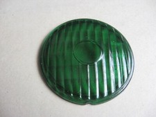 Lucas D302 Side Lamp Glass Lens Green 3"1/8 Diameter Nos from 1930's onwards (1)