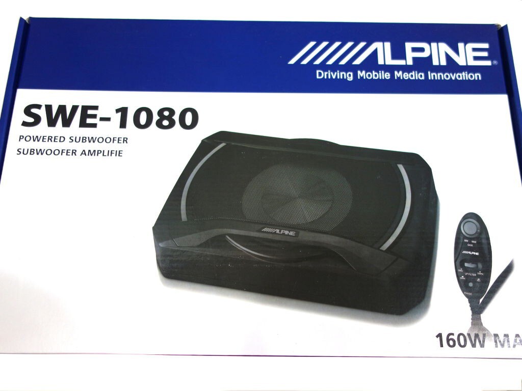 Alpine SWE-1080 Under Seat Car Active Amplified Powered