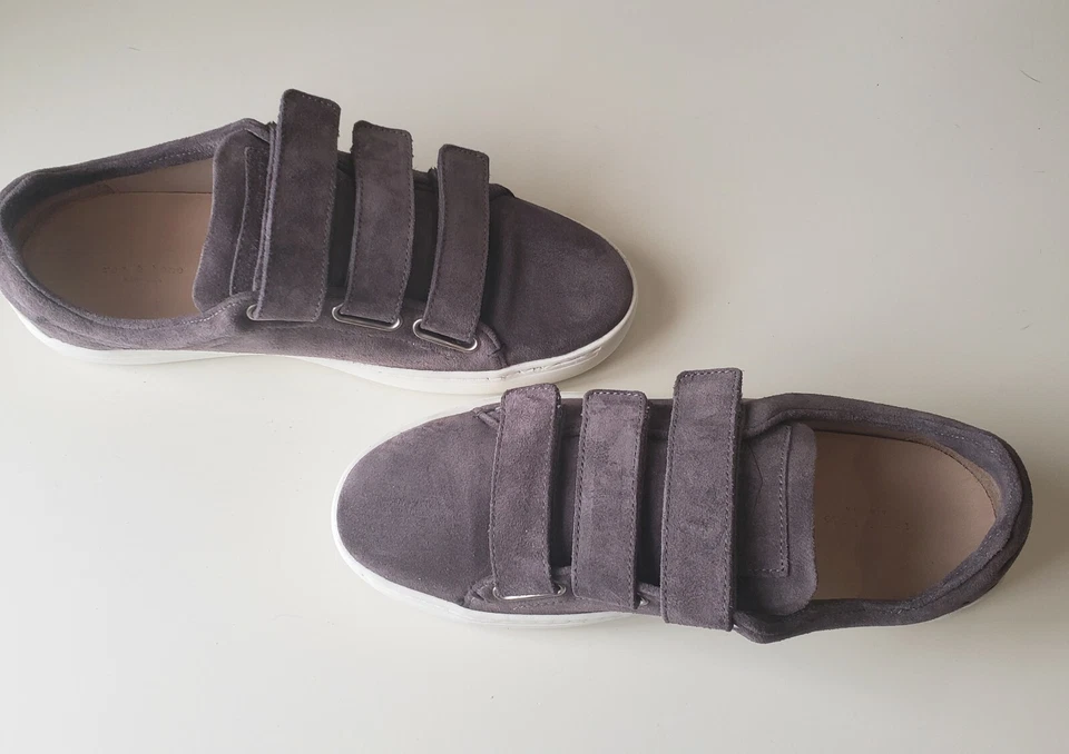 Rag & Bone Kent Bajo, Talla 37, Gamuza Granito, Nuevo Con Caja, RARO Foto 4 de 4