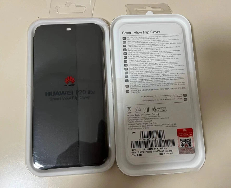 Original For HUAWEI P20 Lite Smart Flip Cover Case Luxury PU Leather - Image 2 of 2