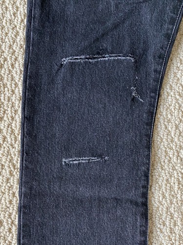 NWT Saint Laurent YSL Black Logo Rip Distressed Crash Denim Slim Jeans 29 $750 - Picture 3 of 12