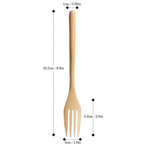 ForksWooden Forks 6 Pieces Japanese Wood Salad Dinner Fork for Adult - Picture 2 of 9