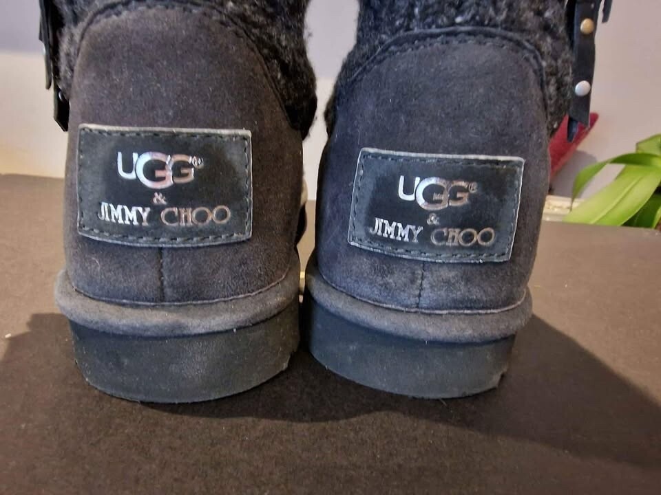 UGG x Jimmy Choo Siobhan Fringe Knit Boots UK 6.5 VERY RARE | eBay UK