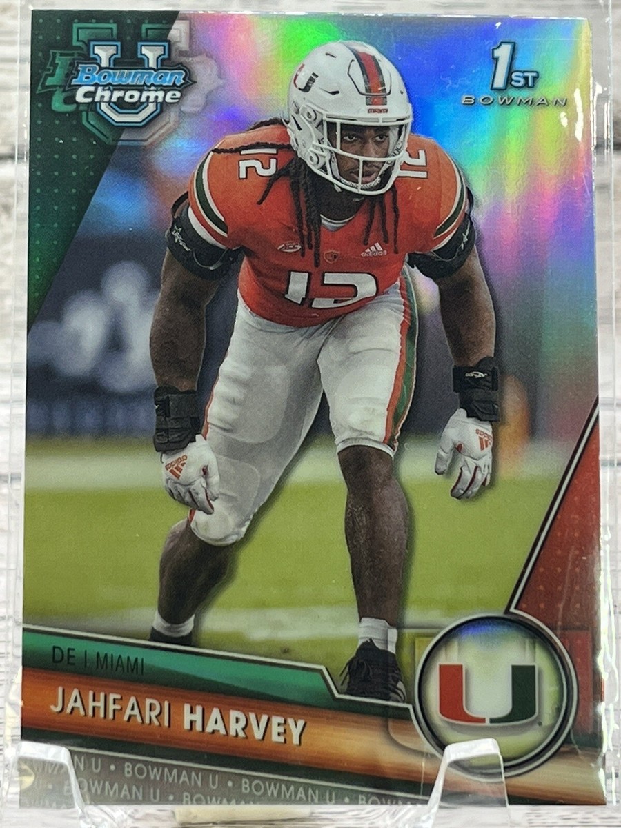 JAHFARI HARVEY '23 Bowman Chrome 1st Refractor🏈SMU Mustangs