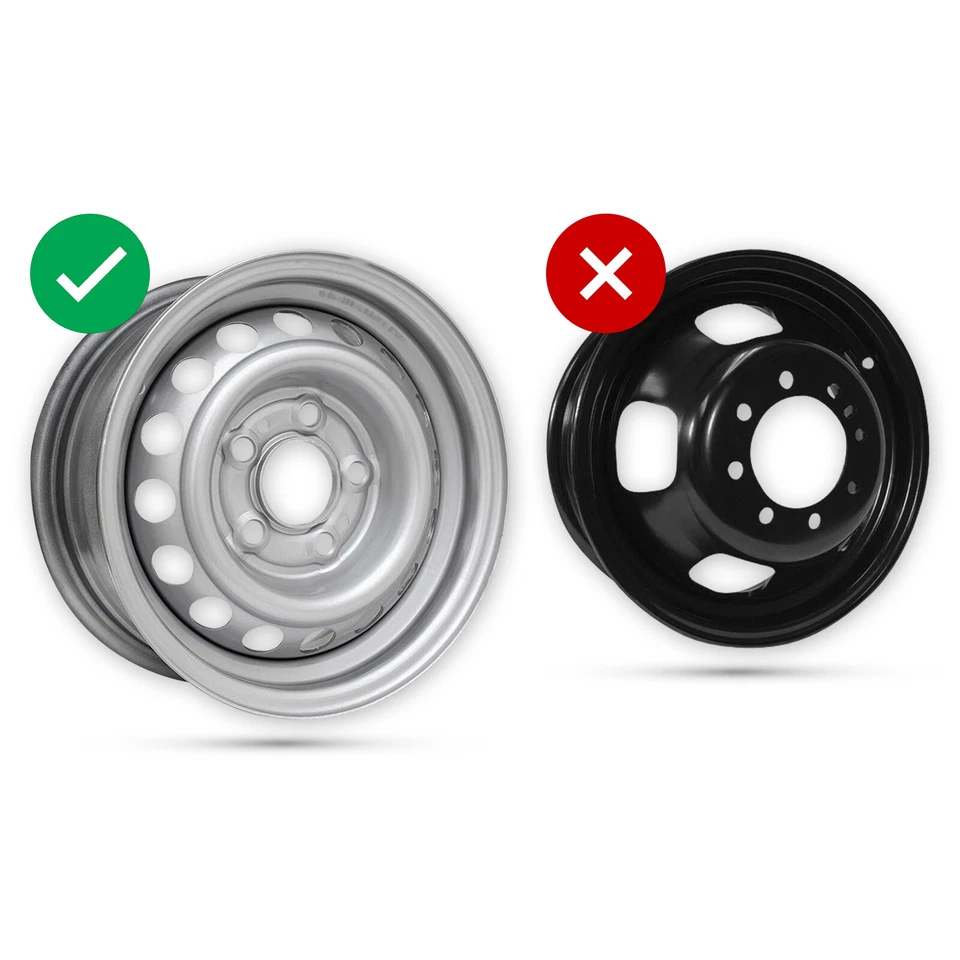 For Vauxhall Corsa Van 4x 13” Dish Wheel Trims Hub Caps Silver Red - Image 3 of 3