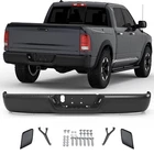 Black Rear Bumper Assy For 09-18 Dodge Ram 1500 10-12 2500 3500 w/o Dual Exhaust