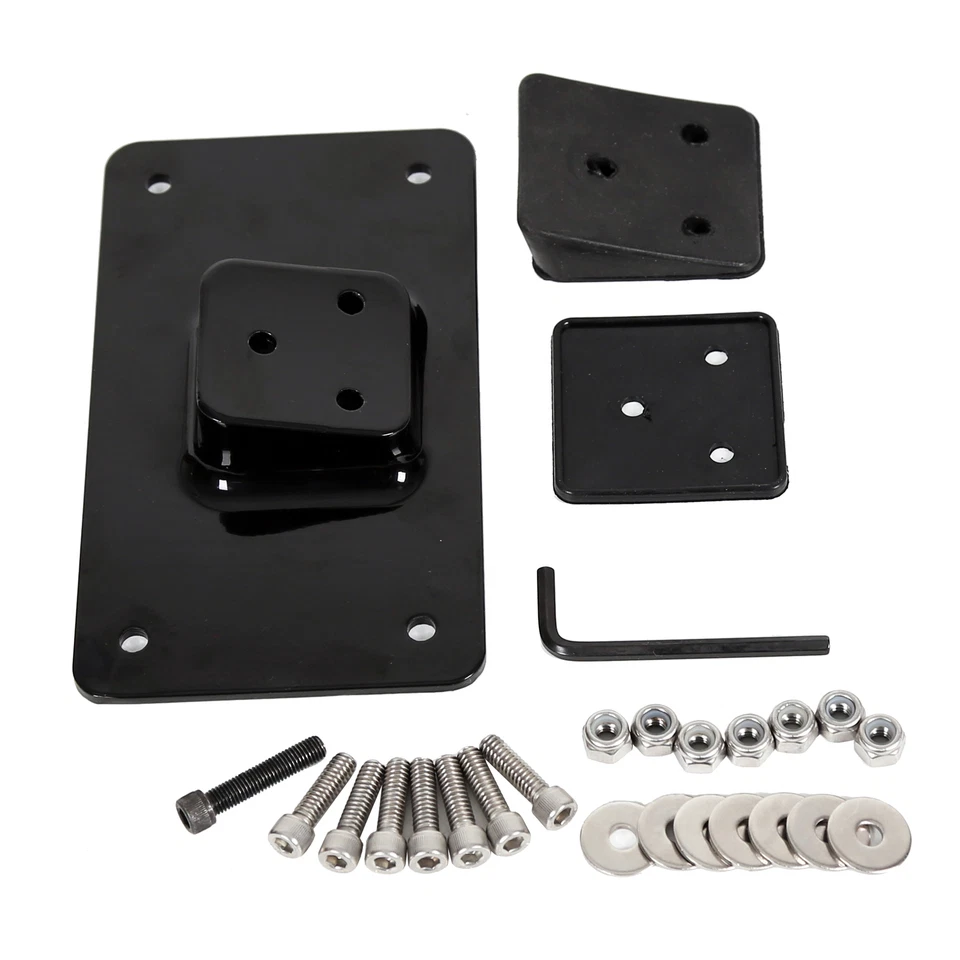 Laydown License Plate Mount Bracket For Harley Sportster Dyna Softail 1973-up Foto 3 de 4
