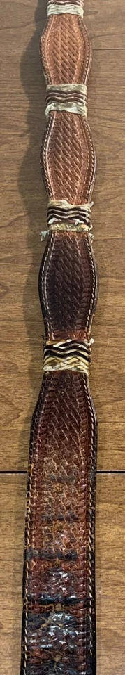 Cinto Tony Lama fivela ornamentada vieira oeste sudoeste vintage - Imagem 4 de 4