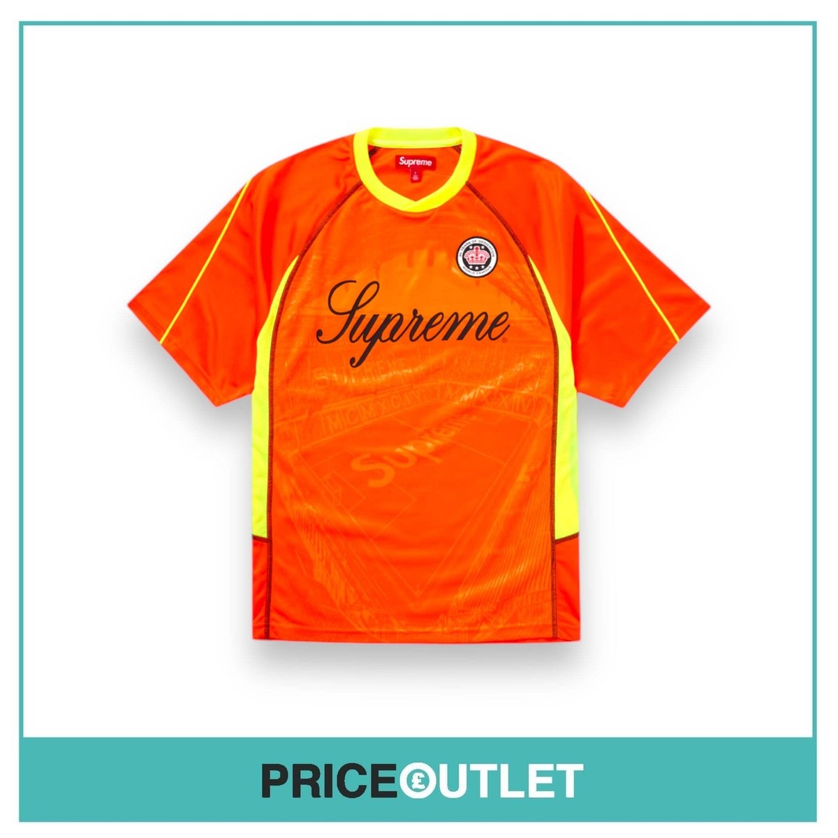 Supreme Jacquard Soccer Jersey - Orange - Size M - BRAND NEW