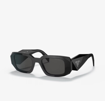 Prada PR17WS 1AB5S049 Women's Sunglasses 49 mm Black / Dark Grey Lens