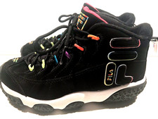 Fila Snake Dancer -  Basketball Shoes Hightop Black Neon   - Girl&rsquo;s Sz 4