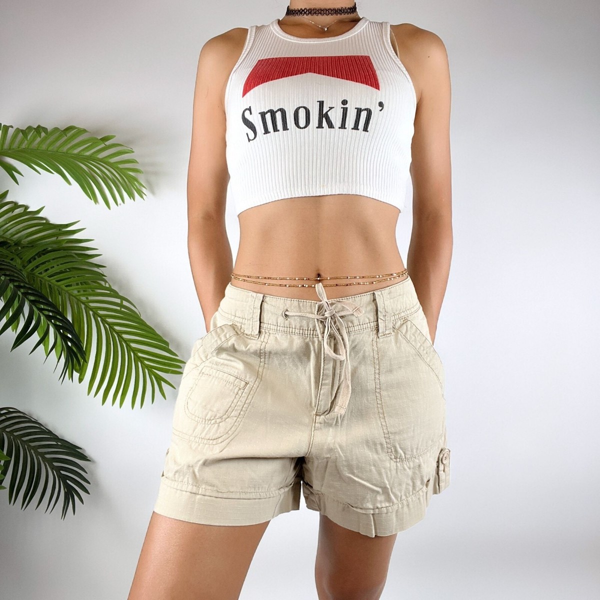 Vintage Y2K Khaki Low Rise Indie Grunge Women's Gorpcore