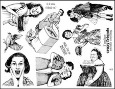 Unmounted Rubber Stamp Plate, Unmounted/Uncut Pink Rubber Stamps