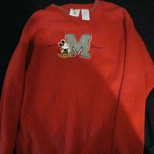 Vintage 90's Mickey  Co Classic Mouse Mickey Red Pullover Sweatshirt Large sk-b
