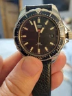 Vintage Timex 1980s Day Sport Diver Quartz Mens  Watch With Leather Band