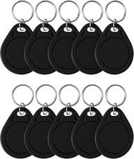 10pcs Tags Ntag215 NFC Keychain NFC Key Fob Black NFC Fob NFC Business Card C...
