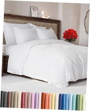 White Duvet Cover King Size - Extra King 104x90 01 - White No Comforter 
