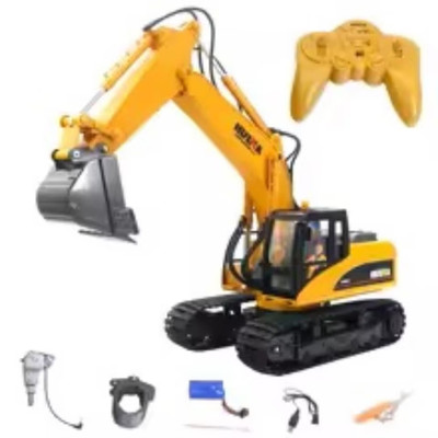 Hulna 1535-1 RC Bagger 1:14 mit 3 Werkzeugen 15 Kanal Licht Sound
