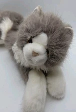 22" Lying Grey Cat Douglas Cuddle Toy Plush Stuffed Animal Free Shipping 