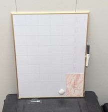 UBrands Magnetic Monthly Calendar Dry Erase Board, 16X20 Inches, Gold Alu Frame
