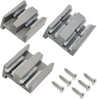 Sliding Shower Door Bottom Guide Assembly with 1set,Left/Middle/Right, Gray 