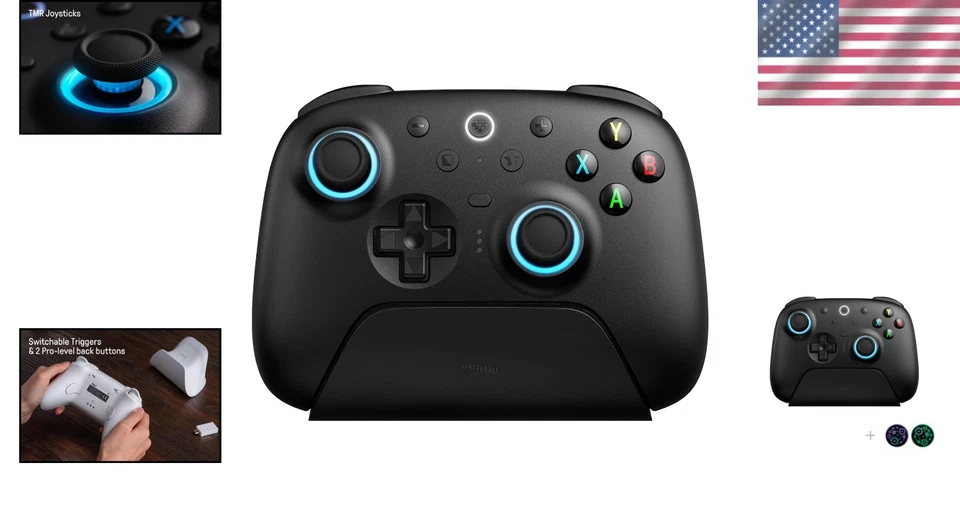 TMR Joysticks, Hall Effect/Tactile Triggers - Black - Image 2 of 4