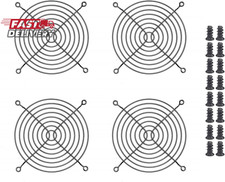 Easycargo 4Pcs 120Mm Fan Grill Guard Black with Screws