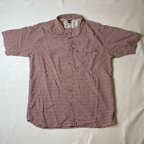 The North Face XXL Plaid Short Sleeve Button Up Shirt Mens Hiking Outdoor