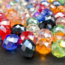1 Strand 2  6mm Faceted Glass Crystal Rondelle Beads for DIY Jewelry Making