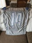 Amon-Ra St. Brown Detroit Lions Signed Football Jersey COA