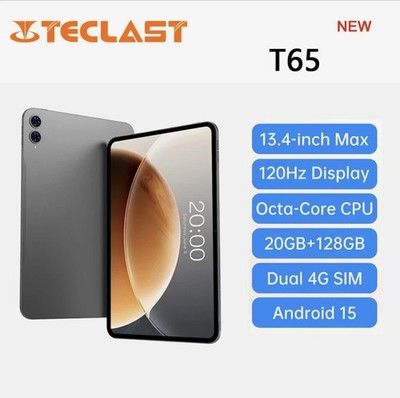 TECLAST T65 Tablet  13,4 Zoll 120Hz   4G LTE Dual SIM 8GB 128GB Android 16