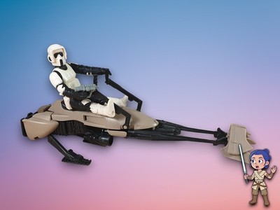  Speeder Bike & Biker Scout STAR WARS Kenner 80er Jahre 100% komplett + Anl. 