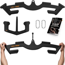 LAT Pull down Bars Set, Triangular Stability LAT Pulldown Attachments with 8 Erg