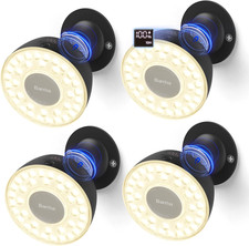 Orbgrow OG03C Rechargeable Puck Grow Light, 4000K, 4 Packs, Black