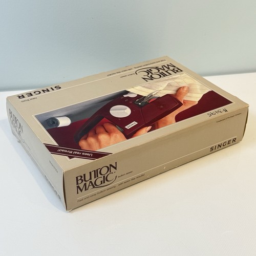 Vintage Singer Button Magic 1984 Button Sewer In Original Box - Sewing Fast Easy - Picture 11 of 14