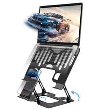 Alloy Steel Laptop Stand, Ergonomic Computer Stand, Desktop Laptop Riser, wit...