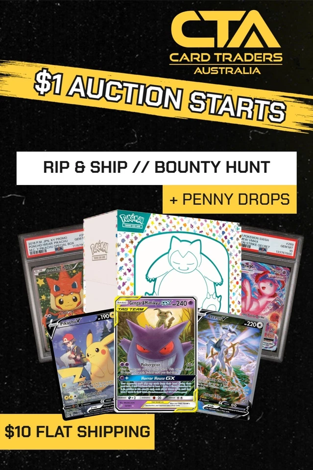 POKÉMON SEALED RIP & SHIP + BOUNTY - $1 STARTS - PENNY DROPS