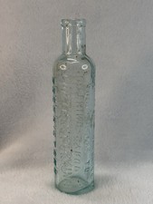 Antique MRS WINSLOWS SOOTHING SYRUP Bottle Baby Killer Quack Medicine Aqua Glass