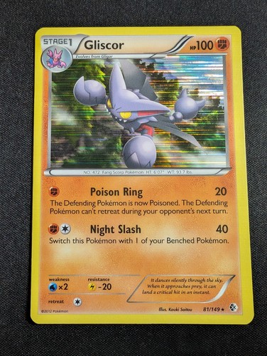 Pokemon Gliscor 81/149 Holo Rare B&W Boundaries Crossed NM